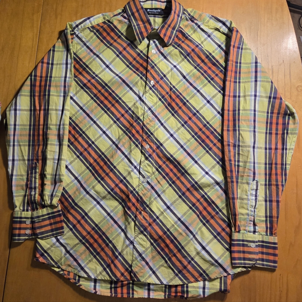 Southpole Mens XL Plaid Long Sleeve Button Up Shirt